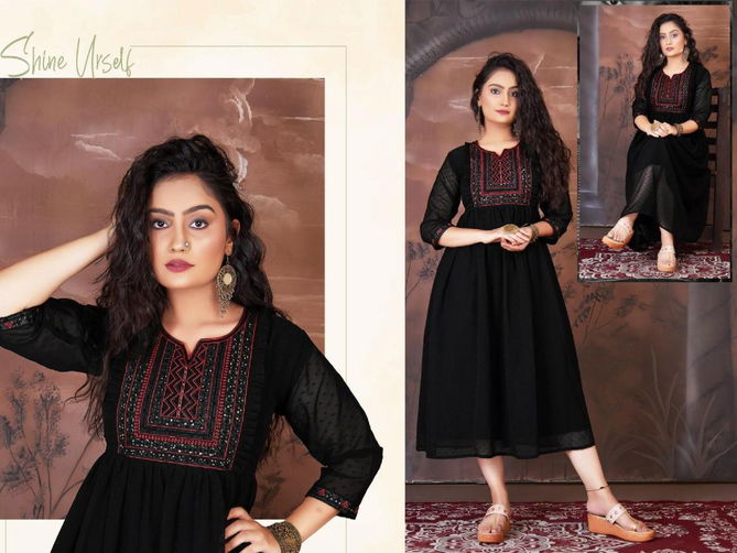 Trendy Lime Light Fancy Wear Wholesale Kurti Collection